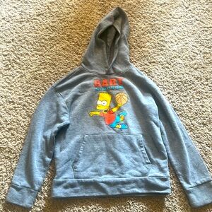 Kids Old Navy Bart Simpson Basketballl Hoodie Size L (10/12)